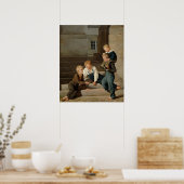 Christiansborg前遊の少年たちのサイコロ ポスター (キッチン)