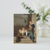 Christiansborg前遊の少年たちのサイコロ ポストカード (スタンド正面)