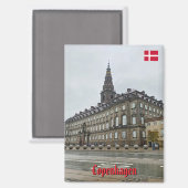 Christiansborg Palace in Copenhagen, travel マグネット (正面/裏面)
