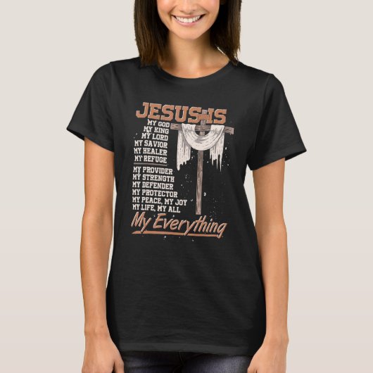 Christiany Faith Jesus Christ Savior Jesus Devotee Tシャツ (正面)
