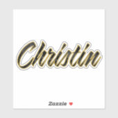 Christin black gold Lettering Aufkleber Sticker シール (シート)