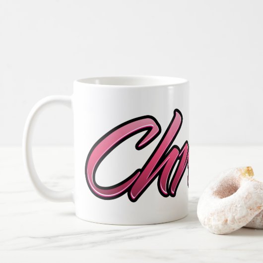 Christin faded pink Tasse Teetasse Kaffeetasse コーヒーマグカップ (ドーナツ)
