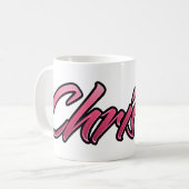 Christin faded pink Tasse Teetasse Kaffeetasse コーヒーマグカップ (正面左)