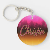 Christin Vorname Name pink Schlüsselanhänger キーホルダー (正面)