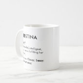 Christina name, Editable name, Custom name コーヒーマグカップ (正面左)