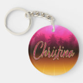 Christina Vorname Name pink Schlüsselanhänger キーホルダー (正面)