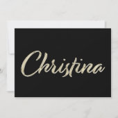 Christina white gold Handwriting Karte カード (正面)