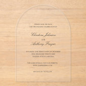 Christineエレガントな結婚式の日付を保存 アクリル招待状 (正面)