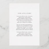 Christineエレガントな結婚式の日付を保存 箔招待状 (裏面)