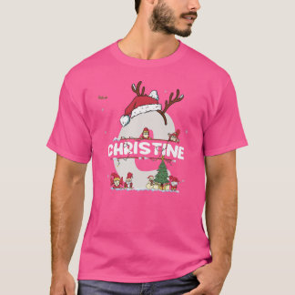 Christine Christmasw Christineクリスマスの名前 Tシャツ