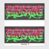 Christine Vorname Name Graffiti Aufkleber Sticker シール (シート)