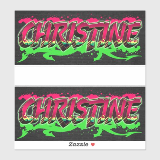 Christine Vorname Name Graffiti Aufkleber Sticker シール (シート)