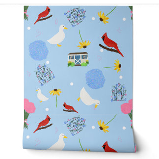 Christine's Garden Cottagecore blue 壁紙