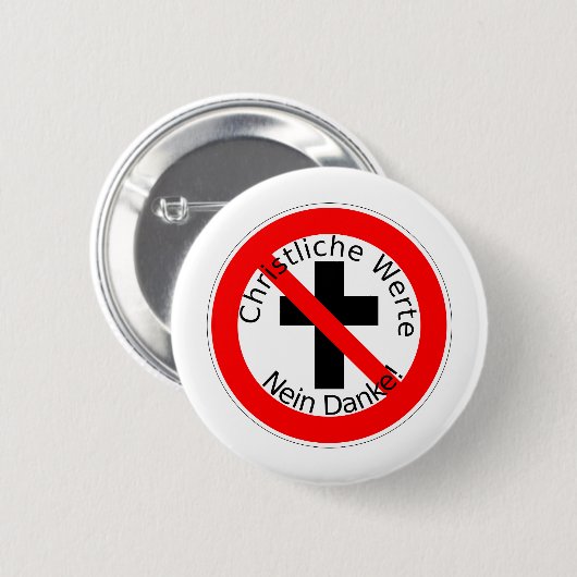 Christliche Werte - Nein Danke! 缶バッジ (正面&裏面)