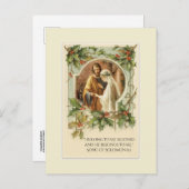 Christmaの伝統的なカトリック教の保存日付 案内ポストカード (正面/裏面)