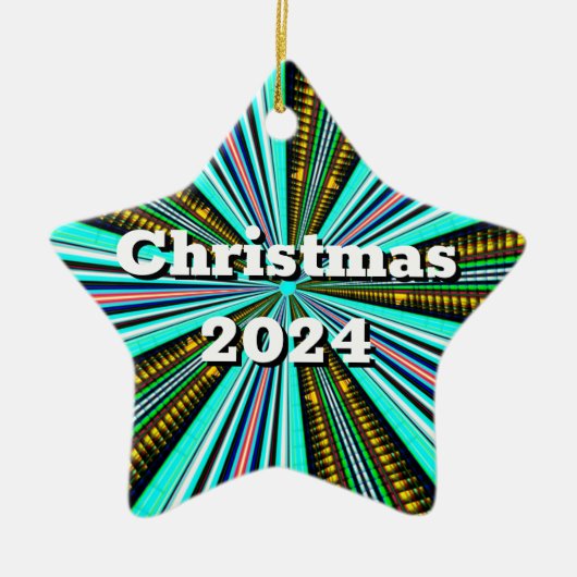 Christma 2024 （単語を変更） セラミックオーナメント (正面)