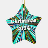 Christma 2024 （単語を変更） セラミックオーナメント (左)