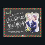 CHRISTMASの結婚はがきチョークフォトカード シーズンポストカード<br><div class="desc">CHRISTMASの結婚はがきチョークフォトカード。カスタマイズ任意の文字と自分の写真と。</div>
