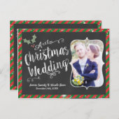 CHRISTMASの結婚はがきチョークフォトカード シーズンポストカード (正面/裏面)