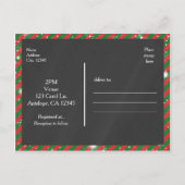 CHRISTMASの結婚はがきチョークフォトカード シーズンポストカード (裏面)