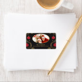 CHristmasフレームPHOTO差出人住所ラベル ラベル (インサイチュ)