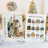 Christmasミニマル Photo Collage What a Year シーズンカード