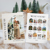 Christmasミニマル Photo Collage What a Year シーズンカード