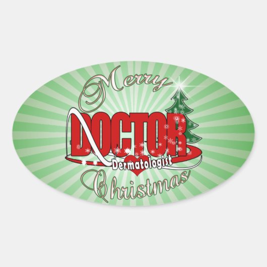 CHRISTMAS博士のDermatologist 楕円形シール (正面)