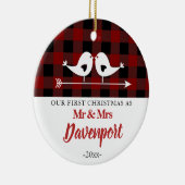 Christmas愛鳥の農家の氏夫人 セラミックオーナメント (右)