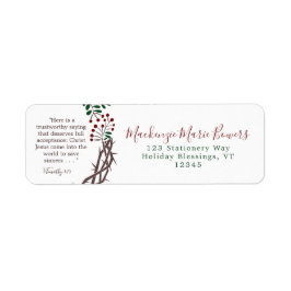 CHRISTmas聖なる書物、 経典リース差出人住所 ラベル