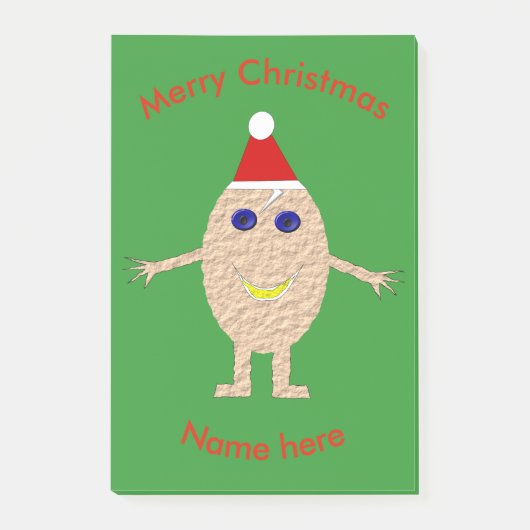 Christmas おもしろい Egg Post it notes Pad ポストイット (正面)