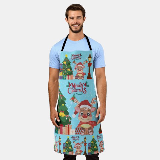 christmas エプロン (着用した状態)