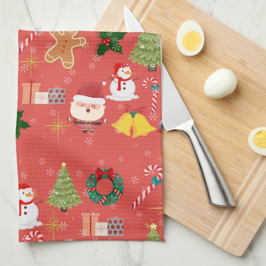 christmas キッチンタオル (四つ折り)