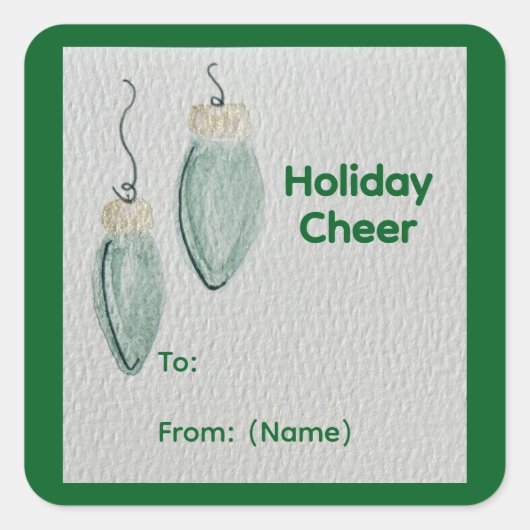 Christmas スクエアシール (正面)