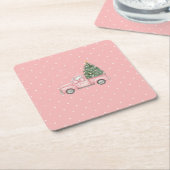 Christmas スクエアペーパーコースター (アングル)