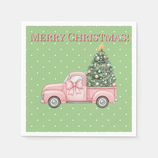 Christmas スタンダードカクテルナプキン (正面)