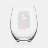 Christmas ステムなしワイングラス (裏面)