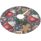 Christmas ブラッシュドポリエステルツリースカート (アングル)