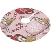 Christmas ブラッシュドポリエステルツリースカート (アングル)