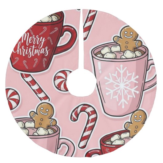 Christmas ブラッシュドポリエステルツリースカート (正面)