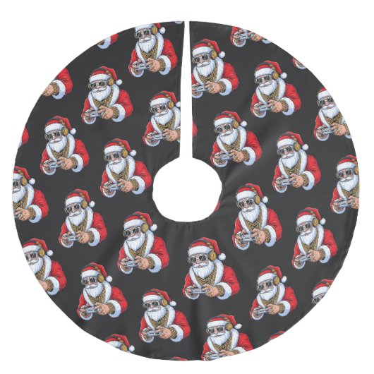 Christmas ブラッシュドポリエステルツリースカート (正面)