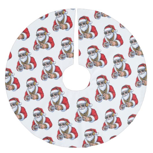 Christmas ブラッシュドポリエステルツリースカート (正面)