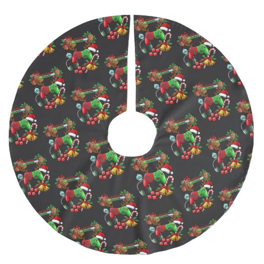 Christmas ブラッシュドポリエステルツリースカート (正面)