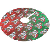 Christmas ブラッシュドポリエステルツリースカート (アングル)