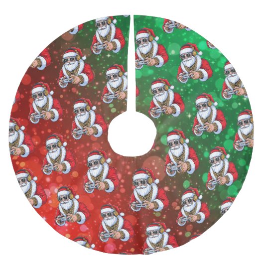 Christmas ブラッシュドポリエステルツリースカート (正面)