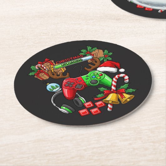 Christmas ラウンドペーパーコースター (アングル)