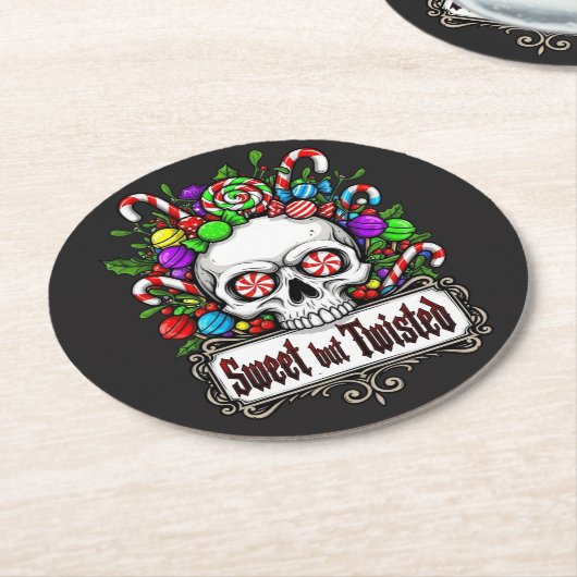 Christmas ラウンドペーパーコースター (アングル)