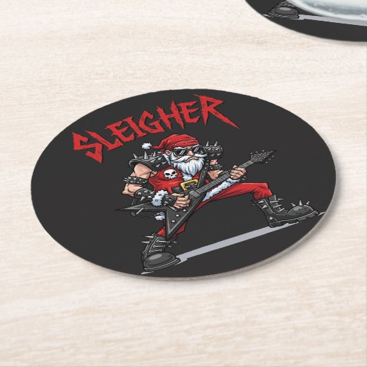 Christmas ラウンドペーパーコースター (アングル)