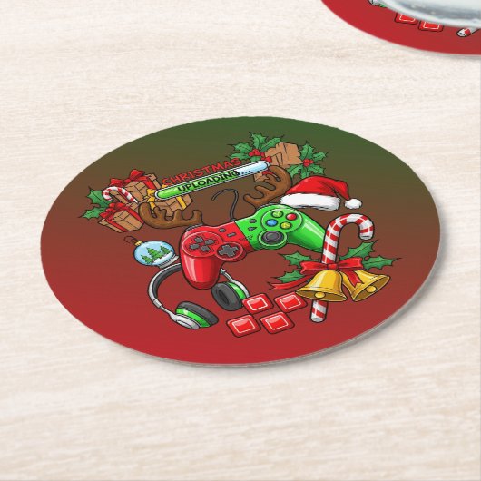 Christmas ラウンドペーパーコースター (アングル)