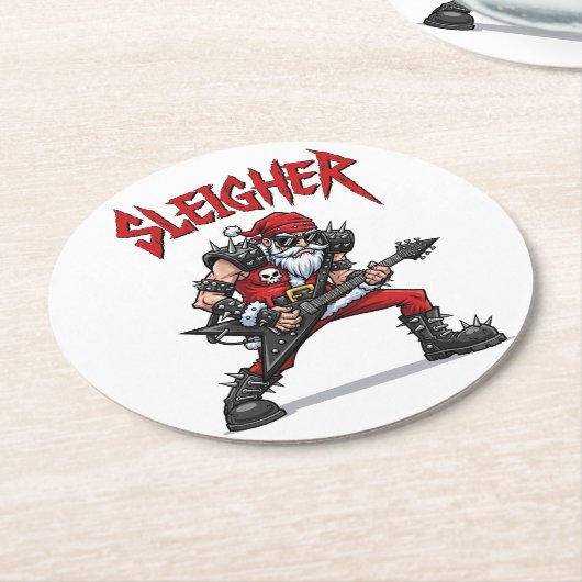 Christmas ラウンドペーパーコースター (アングル)